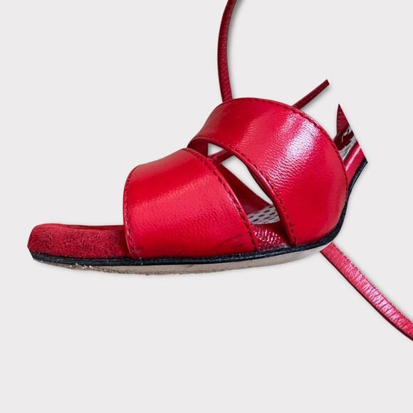 Tangolera Argentine Tango Red Leather Strappy Sandals - Size 37 (6.5) - Picture 9 of 15